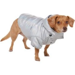 Frisco Heavy Weight Iridescent Quilted Dog & Cat Hooded Puffer Coat -Pet Cat Supplies Store 720038 PT2. AC SS1800 V1703184629