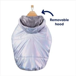 Frisco Heavy Weight Iridescent Quilted Dog & Cat Hooded Puffer Coat -Pet Cat Supplies Store 720038 PT3. AC SS1800 V1692192498