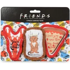 Fetch For Pets Friends Pizza, Cat, Lobster Canvas Toy Plush Cat Toy With Catnip, 3 Count