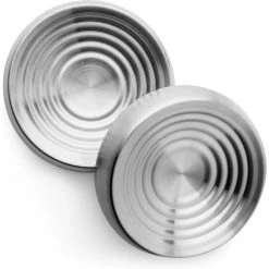 CatGuru Round Stainless Steel Cat & Dog Food Dish, 2 Count