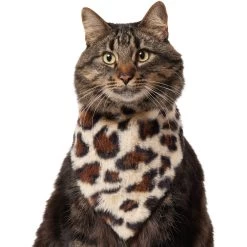 Frisco Leopard Faux Fur Dog & Cat Bandana