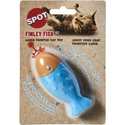 Ethical Pet Finley Fish Electric Laser Chaser Cat Toy, Blue/Orange