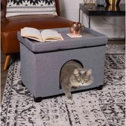 The BirdRock Home Decorative Cat & Dog House Ottoman, Brown -Pet Cat Supplies Store 736942 PT3. AC SS1800 V1670945790