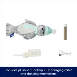 Frisco Holiday Interactive Flopping Seal Electronic Cat Toy With Catnip -Pet Cat Supplies Store 740102 PT2. AC SS1800 V1695046543