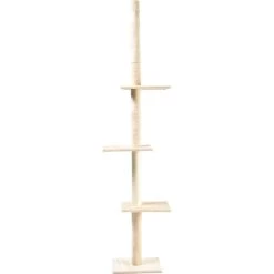 Cat Craft 4-Level Adjustable Climbing & Perch Cat Tree With Scratching Post, Cream, X-Large