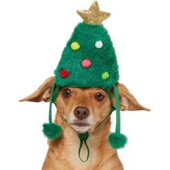 Frisco Christmas Tree Faux Fur Dog & Cat Hat -Pet Cat Supplies Store 745582 PT2. AC SS1800 V1694801957