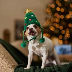 Frisco Christmas Tree Faux Fur Dog & Cat Hat -Pet Cat Supplies Store 745582 PT5. AC SS1800 V1694793444