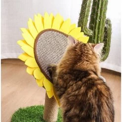 Lovely Caves Gardern Sunflower Cat Scratcher, Yellow -Pet Cat Supplies Store 760806 PT2. AC SS1800 V1674856006