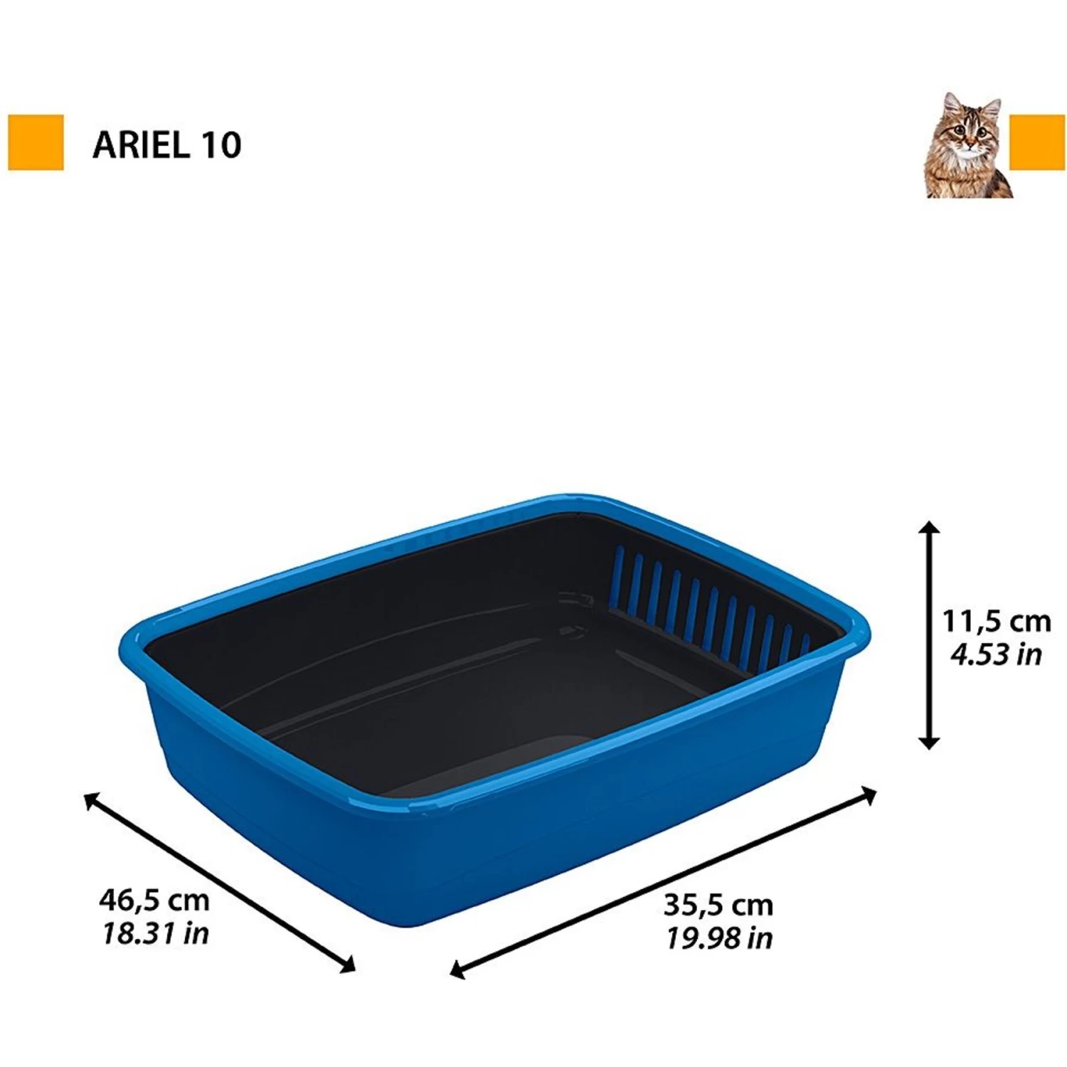 Ferplast Ariel Plus Litter Box With Litter Guard 4 Ferplast Ariel Plus Litter Box With Litter Guard - Image 2