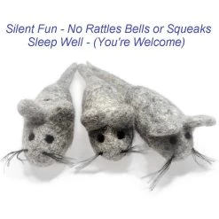 Earthtone Solutions Felted Wool Cat Mouse Toys, 3-pack -Pet Cat Supplies Store 762510 PT3. AC SS1800 V1676747412