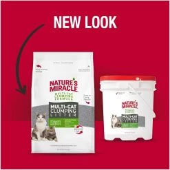 Nature's Miracle Multi-Cat Clumping Clay Cat Litter, 40-lb Bag -Pet Cat Supplies Store 767550 PT4. AC SS1800 V1675712664
