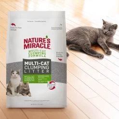 Nature's Miracle Multi-Cat Clumping Clay Cat Litter, 40-lb Bag -Pet Cat Supplies Store 767550 PT6. AC SS1800 V1675442947