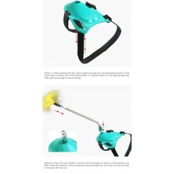 EYS Handsfree Teaser Wand Cat Toy, Blue -Pet Cat Supplies Store 770406 PT3. AC SS1800 V1676052574