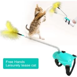 EYS Handsfree Teaser Wand Cat Toy, Blue -Pet Cat Supplies Store 770406 PT4. AC SS1800 V1676064449