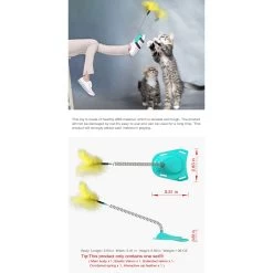 EYS Handsfree Teaser Wand Cat Toy, Blue -Pet Cat Supplies Store 770406 PT5. AC SS1800 V1676052569