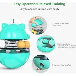 Shele Tumbler Interactive Cat Toy, Turquoise -Pet Cat Supplies Store 771334 PT4. AC SS1800 V1676063740