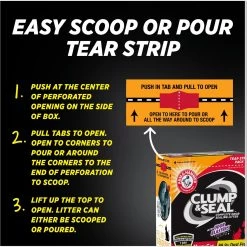 Arm & Hammer Litter Clump & Seal Multi-Cat Scented Clumping Clay Cat Litter -Pet Cat Supplies Store 78026 PT8. AC SS1800 V1665173799
