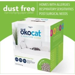Okocat Dust-Free Unscented Non-Clumping Paper Pellet Cat Litter -Pet Cat Supplies Store 78964 PT2. AC SS1800 V1607956031
