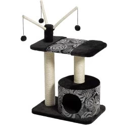 MidWest Feline Nuvo Carnival 37.5-in Faux Fur Cat Tree & Condo -Pet Cat Supplies Store 80340 PT6. AC SS1800 V1582739662