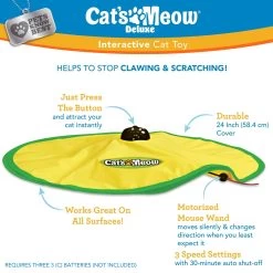 Cat's Meow Motorized Chaser Cat Toy -Pet Cat Supplies Store 804382 PT2. AC SS1800 V1678741858
