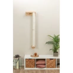 TRIXIE Wall Set 1 - Wall Mount Cat Scratching Post With Perch
