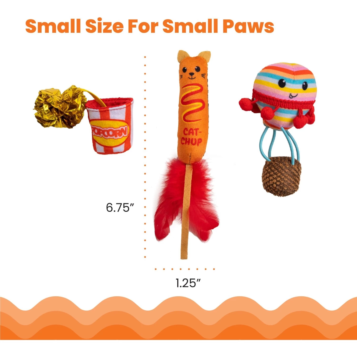 Catstages Pawrty Interactive Plush Catnip Cat Toy, Multicolor, 3 Count 7 Catstages Pawrty Interactive Plush Catnip Cat Toy, Multicolor, 3 Count - Image 5
