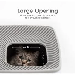 IRIS USA Premium Square Top Entry Cat Litter Box With Scoop, White & Gray, Large -Pet Cat Supplies Store 846654 PT2. AC SS1800 V1683834929