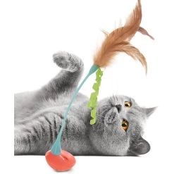 SmartyKat Instincts Rowdy Rocker Self-Righting Wand With Feathers & Ribbons Cat Toy -Pet Cat Supplies Store 847286 PT6. AC SS1800 V1683728529