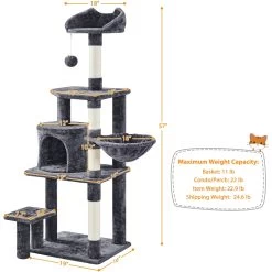 Yaheetech 57-in Cat Tree For Indoor Cats -Pet Cat Supplies Store 871742 PT3. AC SS1800 V1686249553