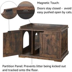 Unipaws Furniture Enclosure Decorative Storage Bench Cat Litter Box -Pet Cat Supplies Store 880006 PT4. AC SS1800 V1686079641