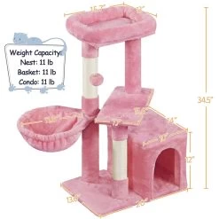 Yaheetech 34.5-in Plush Cover Cat Tree 13 Yaheetech 34.5-in Plush Cover Cat Tree -Pet Cat Supplies Store 899542 PT2. AC SS1800 V1692300025