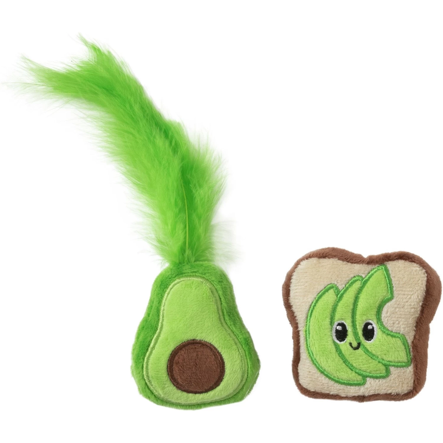 Quirky Kitty Avocado Toast Catnip Plush Cat Toy, 2 Count 3 Quirky Kitty Avocado Toast Catnip Plush Cat Toy, 2 Count