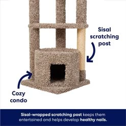 Frisco 64-in Real Carpet Wooden Cat Tree And Condo 9 Frisco 64-in Real Carpet Wooden Cat Tree And Condo -Pet Cat Supplies Store 914950 PT2. AC SS1800 V1697733055