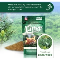 Little Litter Savers Natural Fresh Scent Cedarwood Cat Litter Deodorizer, 1-oz Bag, 3 Count -Pet Cat Supplies Store 931262 PT2. AC SS1800 V1691171737