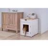 TRINITY 20-in Enclosure End Table With Drawer Cat Litter Box, White, Small -Pet Cat Supplies Store 940742 MAIN. AC SS1800 V1692300285