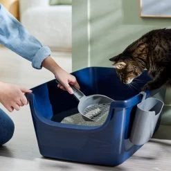 Frisco Open Top Cat Litter Box With Rim, Large & Frisco Plastic Litter Scooper With Caddy -Pet Cat Supplies Store 947526 PT5. AC SS1800 V1693924259