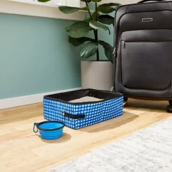 Frisco Travel Safety Dog & Cat Carrier & Pet Fit For Life Collapsible Portable Litter Box With Collapsible Bowl -Pet Cat Supplies Store 947670 PT5. AC SS1800 V1693602744