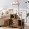 Yaheetech Cat Litter Box Enclosure Cat Tree & Condo, Rustic Brown & Beige -Pet Cat Supplies Store 953326 MAIN. AC SS1800 V1695056786