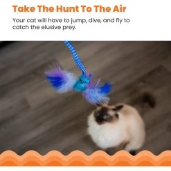 Catstages Tail Teaser Air Prey Play Wand Cat Toy, Blue -Pet Cat Supplies Store 976214 PT3. AC SS1800 V1696615462