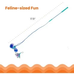 Catstages Tail Teaser Air Prey Play Wand Cat Toy, Blue -Pet Cat Supplies Store 976214 PT4. AC SS1800 V1696615523