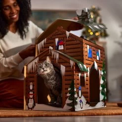 Frisco Holiday Log Cabin Cardboard Cat House & Frisco Holiday Christmas Tree Cardboard Cat House -Pet Cat Supplies Store 986238 PT4. AC SS1800 V1698257790