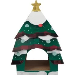 Frisco Holiday Log Cabin Cardboard Cat House & Frisco Holiday Christmas Tree Cardboard Cat House -Pet Cat Supplies Store 986238 PT7. AC SS1800 V1698258117